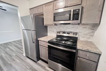 Built-in microwave in select homes